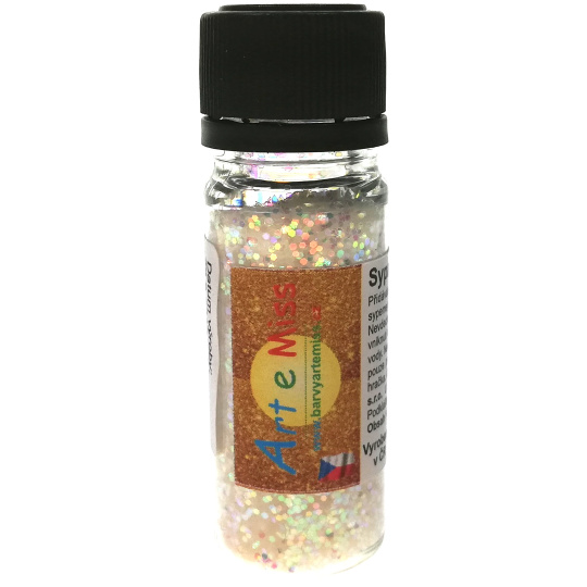 Art e Miss Sypací glitr pro dekorativní použití 6 bílá hrubá 14 ml