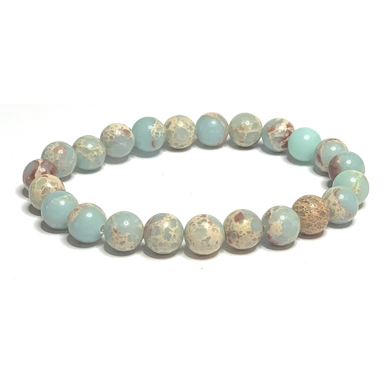 Jaspis / Šoušanský kámen náramek elastický přírodní kámen, kulička 8 mm