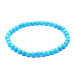 Tyrkenit modrý náramek elastický, kulička 4 mm / 15 cm, pro děti, kámen mladých lidí, hledá životní cíl
