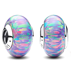 Charm Opaleskující fialový přívěsek, korálek na náramek symbol