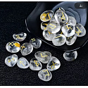 Křišťál čistý Runová abeceda přírodní kámen, 10 - 30 mm 25 kusů