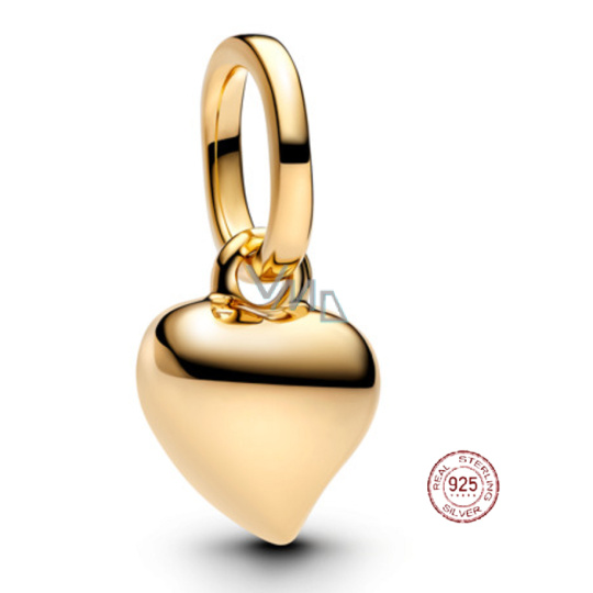 Charm Sterlingové stříbro 925 Mini medailon Srdce, přívěsek na náramek láska Charm Sterlingové stříbro 925 Mini medailon Srdce, přívěsek na náramek láska