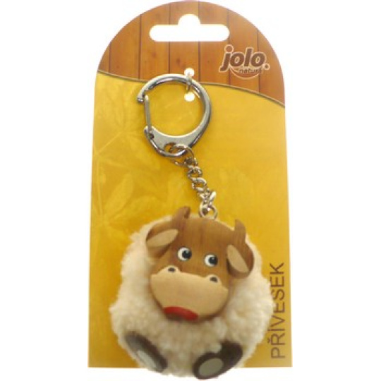 Nekupto Jolo Natura přívěšek PomPom velký Kravička 1 kus