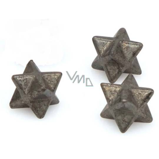 Pyrit železný merkaba hmatka z přírodního kamene 13 mm, 1 kus
