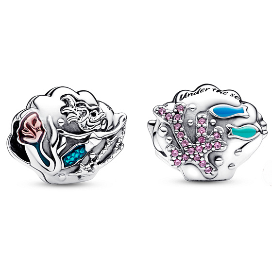 Charm Disney Malá mořská víla - Ariel, škeble, korálek na náramek, film