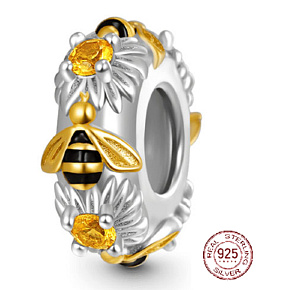 Charm Jiskřící včela, korálek na náramek zvíře