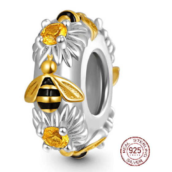 Charm Jiskřící včela, korálek na náramek zvíře