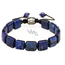Lapis Lazuli náramek pletený přírodní kámen, rozměr 10 x 10 x 5 mm / 18,5 cm, posuvné zapínání, kámen harmonie Lapis Lazuli náramek pletený přírodní kámen, rozměr 10 x 10 x 5 mm / 18,5 cm, posuvné zapínání, kámen harmonie
