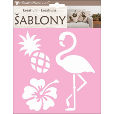 Kreativní šablony - plameňák 18 x 17,5 cm