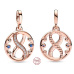 Charm Sterlingové stříbro 925 Mini medailon - Symbol nekonečna rose, přívěsek na náramek symbol