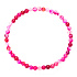 Achát růžový páskovaný náramek elastický přírodní kámen, kulička 4 mm / 19 cm