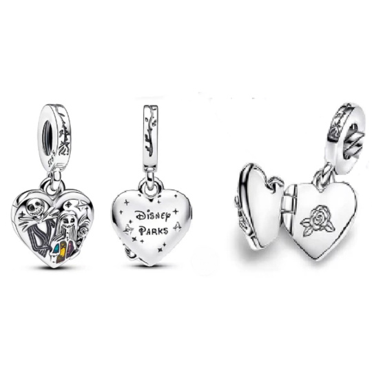 Charm Tim Burton, Noční můra před Vánoci, Sally a Jack medailon, přívěsek na náramek film