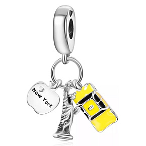 Charm USA, I Love New York Socha Svobody, 3v1 přívěsek na náramek cestování