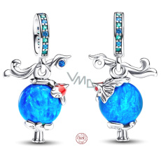 Charm Sterlingové stříbro 925 Závěsná koi lampa King of Glory, přívěsek na náramek symbol