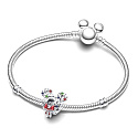 Charm Mickey vánoční věnec, korálek na náramek vánoce