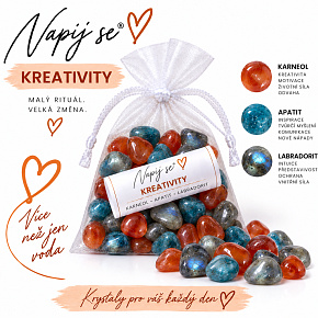 Napij se® kreativity – výměnná minerální náplň | Karneol, Apatit, Labradorit, 200 g