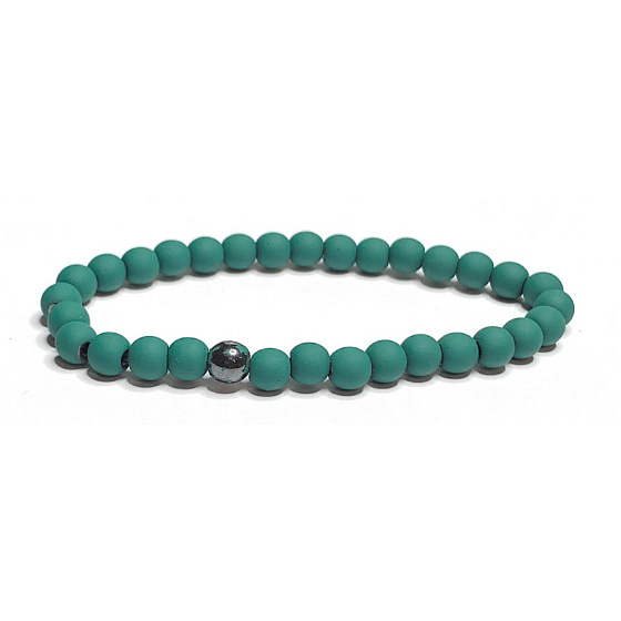 Hematit pogumovaný náramek elastický přírodní kámen zdravé krve