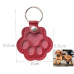Klíčenka Tlapka – památka na vašeho mazlíčka, kterou máte stále u sebe, koženková, červená