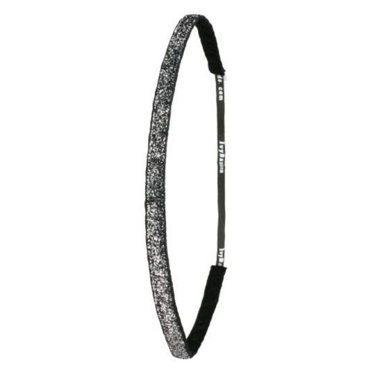 Ivybands Protiskluzová čelenka do vlasů černá super s flitry, unisex, 1 cm Ivybands Protiskluzová čelenka do vlasů černá super s flitry, unisex, 1 cm