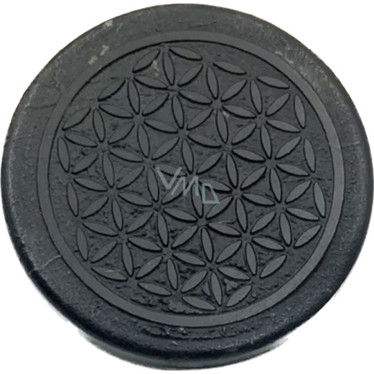 Šungit Gravírovaná nálepka posvátná geometrie na mobilní telefon EMFochrana, 5G ochrana, radiační ochrana 3 cm