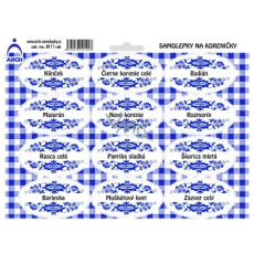 Arch Samolepky na kořenky s modrým ornamentem Šošovica 22 x 16 cm SK Arch Samolepky na kořenky s modrým ornamentem Šošovica 22 x 16 cm SK