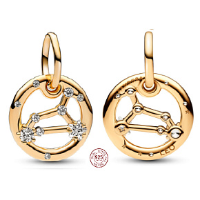 Charm Pozlacené znamení zvěrokruhu Lev, přívěsek na náramek