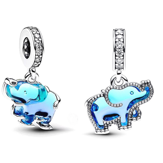 Charm Působivý slon, přívěsek na náramek zvíře