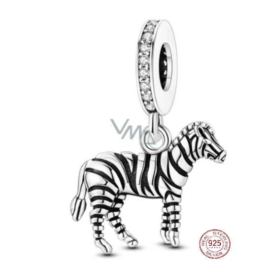 Charm Sterlingové stříbro 925 Zebra kůň v pyžamu, přívěsek na náramek zvíře Charm Sterlingové stříbro 925 Zebra kůň v pyžamu, přívěsek na náramek zvíře