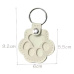 Klíčenka Tlapka – památka na vašeho mazlíčka, kterou máte stále u sebe, koženková, bílá