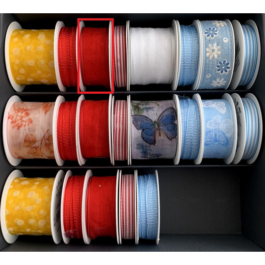 Nekupto Stuha látková Červená 3 m x 25 mm