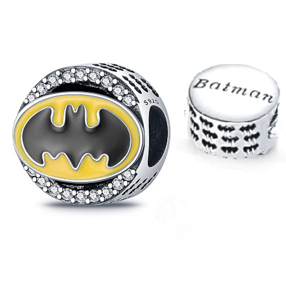 Charm Marvel Batman se zirkony, korálek na náramek, film