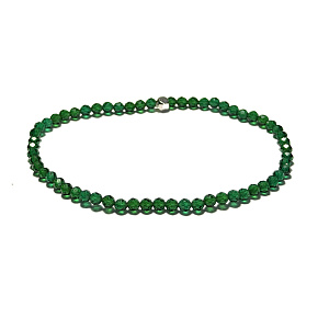 Smaragd náramek elastický přírodní kámen, kulička 3 mm / 16 - 17 cm, Král drahokamů