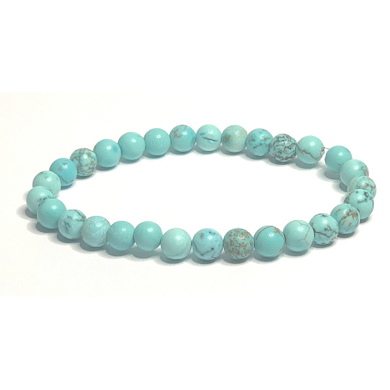 Tyrkenit matný náramek elastický přírodní kámen pro ty co hledají životní cíl