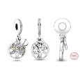 Charm Sterlingové stříbro 925 Rodinné dědictví, strom života 2v1 přívěsek na náramek rodina
