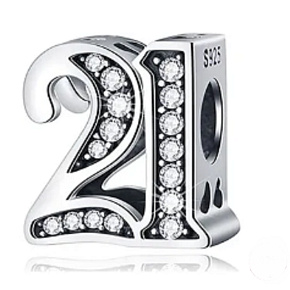 Charm 21 výročí, korálek na náramek