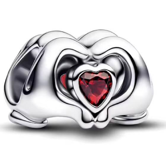 Spojená srdce – Symbol věčné lásky Forever Love, stříbrný korálek na náramek