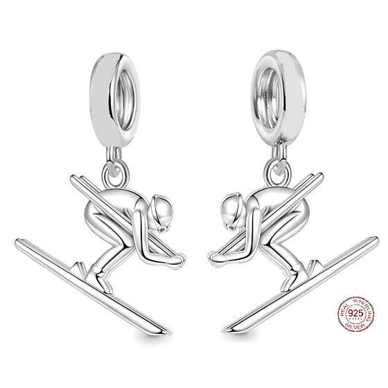 Charm Lyžování Báječná cesta, přívěsek na náramek sport