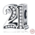 Charm Sterlingové stříbro 925 21 výročí, korálek na náramek