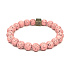 Láva růžová s královskou mantrou Óm, náramek elastický přírodní kámen, kulička 8 mm / 16 - 17 cm, zrozen ze čtyř živlů