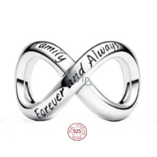 Charm Sterlingové stříbro 925 Infinity nekonečno, korálek na náramek rodina Charm Sterlingové stříbro 925 Infinity nekonečno, korálek na náramek rodina