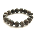 Yooperlit náramek elastický přírodní kámen, kulička 12 mm / 16 - 17cm, kámen pravdy