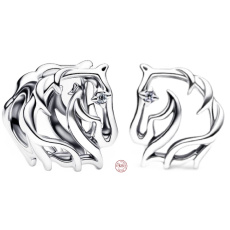 Charm Sterlingové stříbro 925 Hlava koně, korálek na náramek, symbol síly, svobody a odvahy, zvíře