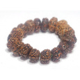 Rudraksha Bodhi Nepáli karkötő rugalmas, természetes magból, gyöngy 1 cm / 20 cm