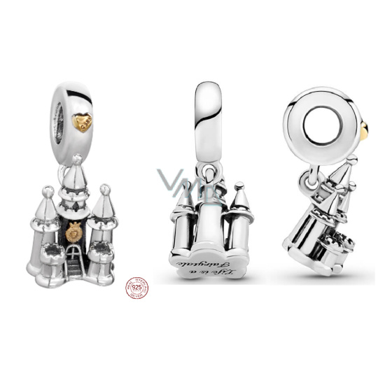 Charm Sterlingové stříbro 925 Disney zámek - Život je pohádka, přívěsek na náramek Charm Sterlingové stříbro 925 Disney zámek - Život je pohádka, přívěsek na náramek