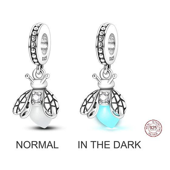 Charm Světluška zářící ve tmě luminozní přívěsek na náramek symbol