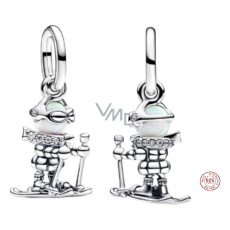 Charm Sterlingové stříbro 925 Lyžař, sport, přívěsek na náramek sport Charm Sterlingové stříbro 925 Lyžař, sport, přívěsek na náramek sport