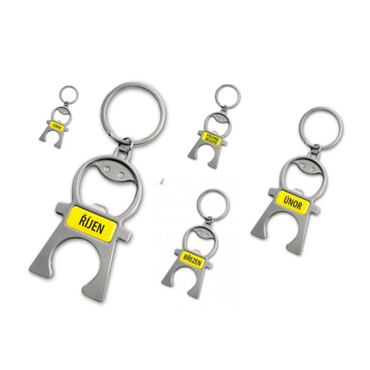 Albi Klíčenka s měsíčním datem - otvírák Červen 5 x 12 x 0,2 cm