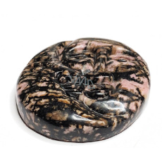 Rodonit tvář slunce a měsíc ručně vyřezávaný přírodní kámen 5 cm, kámen odpuštění Rodonit tvář slunce a měsíc ručně vyřezávaný přírodní kámen 5 cm, kámen odpuštění