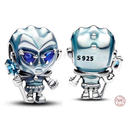 Charm Srebrny 925 Gra o Tronach Biały Wędrowiec, koralik na bransoletkę, film