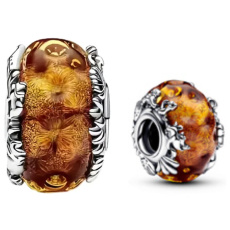 Charm Disney lví král - oranžové muranské sklo, korálek na náramek film